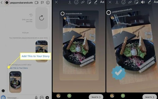 چطور استوری دیگران را استوری کنیم